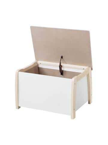 roba Massivholz Spielzeugtruhe, weiß lackiert, mit Dämpfungsbeschlag