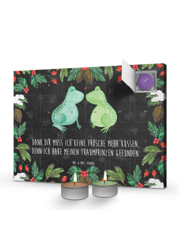 Mr. & Mrs. Panda Kerzen Adventskalender Frosch Liebe mit Spruch in Kreidetafel