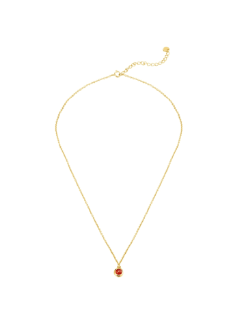 Glanzstücke München Kette aus Sterling Silber mit Granat in gelbgold