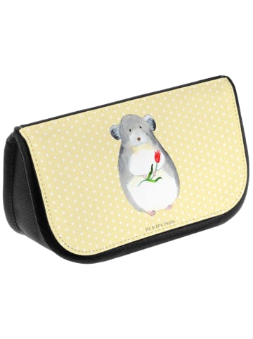 Mr. & Mrs. Panda Kosmetiktasche Chinchilla Blume ohne Spruch in Gelb Pastell