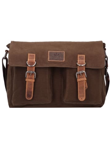 Greenburry Vintage Hemp Messenger 38 cm in oliv