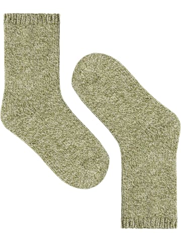 normani 2 Strickwollsocken aus Baum- und Schafwolle in Grün