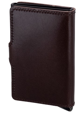 Secrid Geldbörse Premium Miniwallet+ Emboss Lin in Dark Brown