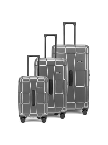 Epic Crate Trunks 4 Rollen Kofferset 3-teilig stealth grey