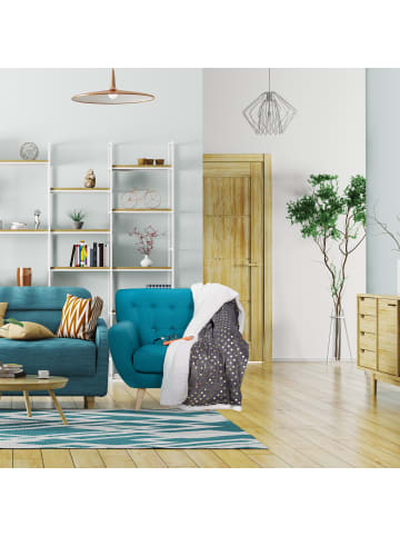 relaxdays 3x Kuscheldecke in Grau/ Weiß - (B)150 x (T)200 cm