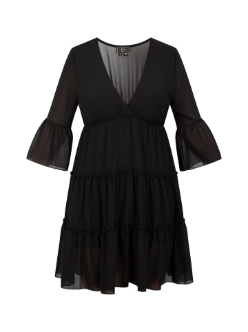 faina Damen Minikleid Mit Rüschen in Schwarz