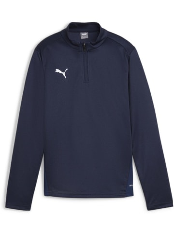 Puma T-Shirt "TeamGoal Training 1/4 Zip Top Jr" in Blau