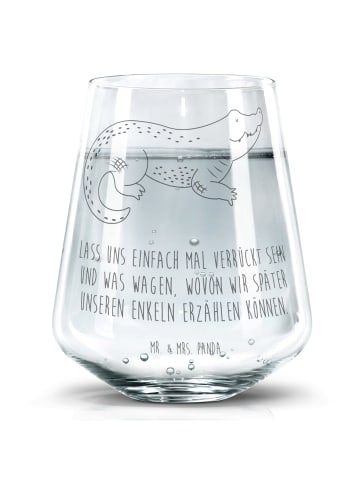 Mr. & Mrs. Panda Trinkbecher Krokodil mit Spruch in Transparent