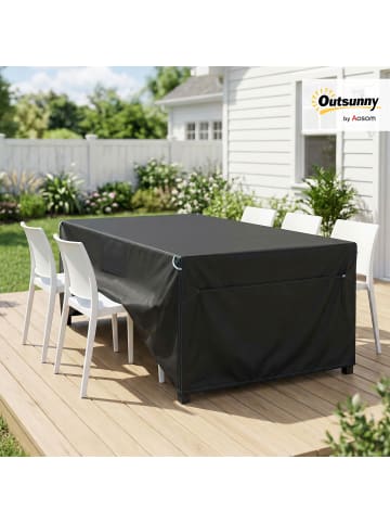 Outsunny Gartenmöbel Abdeckung,180L x 120B x 74H cm,Schwarz