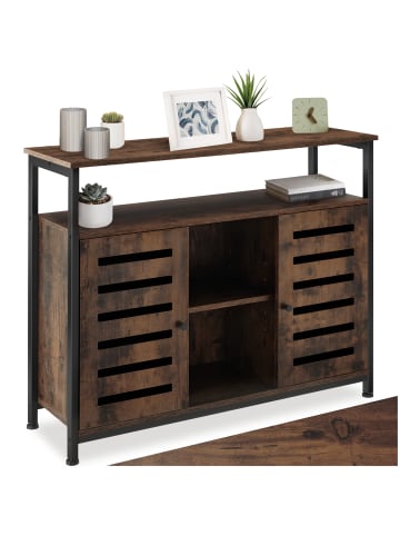 tectake TV-Schrank, höhenverstellbare Kunststofffüße, 100 x 37 x 82 cm