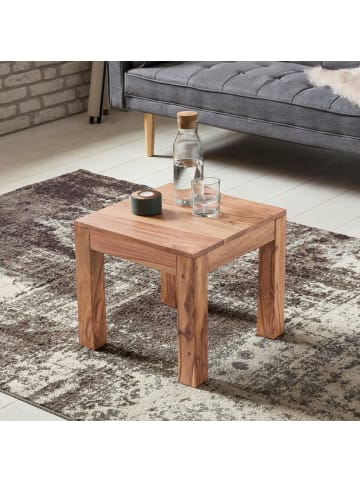FineBuy Couchtisch in Braun / Akazie / 45x45x40