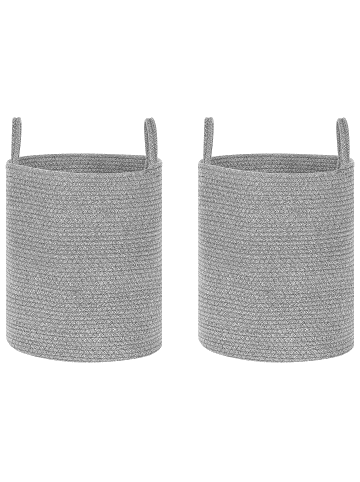 Beliani 2er-Set Korb SARYK in Grau