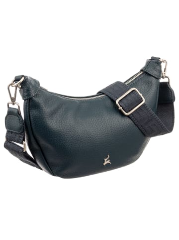 PRATTEN S036-G genarptes PU Umhängetasche Handtasche in petrol blue