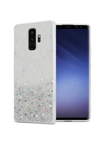 cadorabo Hülle für Samsung Galaxy S9 PLUS Glitter in Transparent mit Glitter