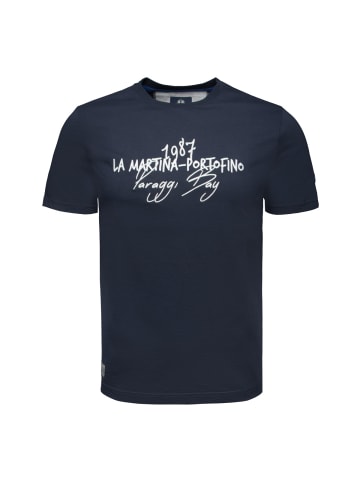 La Martina T-Shirt MAR309 in dunkelblau
