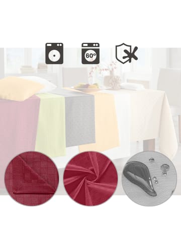 Erwin Müller Jacquard, Baumwollmischung Mitteldecke Paderborn in rubin