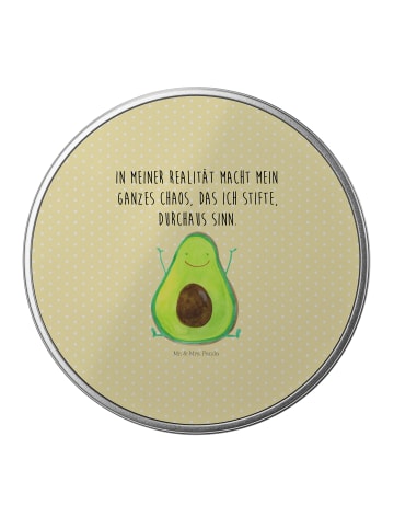 Mr. & Mrs. Panda Blechbüchse Avocado Glücklich mit Spruch in Gelb Pastell