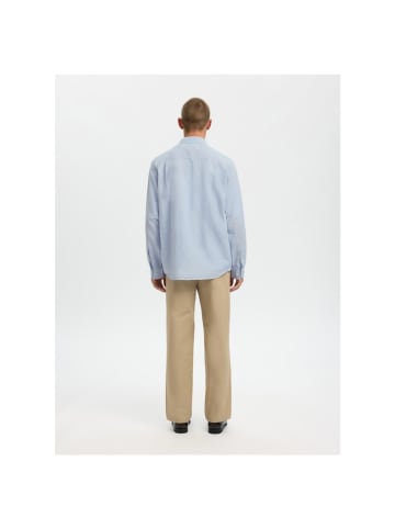 Selected Langarmhemd in Dusty Blue