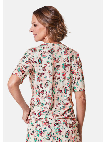 GOLDNER Druckshirt Druckshirt in kraftvollen Farben in dahlie / gemustert