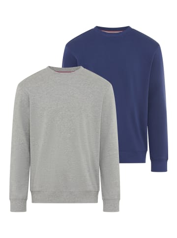 Man's World Sweatshirt in dunkel blau, dunkelgrau melange