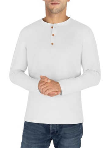 normani 3x Herren Langarmshirts Neuville in Beige/Weiß/Weiß