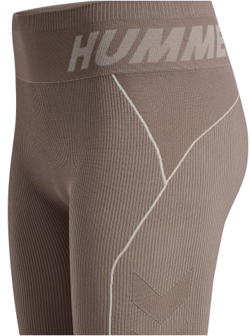 Hummel Hummel Leggings Hmlte Training Damen Dehnbarem Feuchtigkeitsabsorbierenden Nahtlosen in CHATEAU GRAY/DRIFTWOOD MELANGE