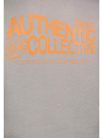 Sublevel Kapuzenpullover mit Logo-Schriftzug, Kängurutasche in Beige-2