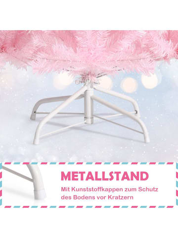 COSTWAY Künstlicher Weihnachtsbaum in Rosa