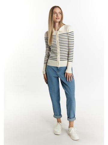 DreiMaster Damen Strickjacke in Wollweiss Marine