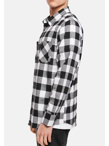 RESLAD Hemd Flanellhemd in schwarz-weiß