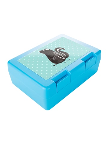 Mr. & Mrs. Panda Bento Box Stinktier Sitzen ohne Spruch in Türkis Pastell