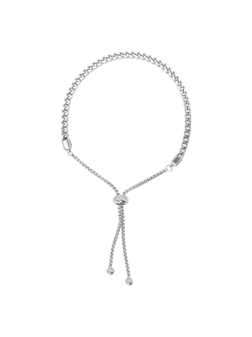 Steel_Art Gliederarmband Herren David silberfarben in silberfarben poliert