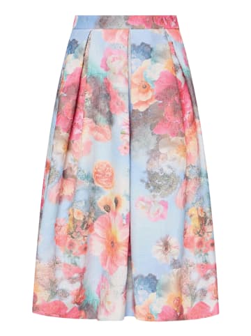 Vera Mont Faltenrock mit Jacquard in Blue/Rosé