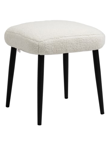 HOMCOM Fußhocker-42L x 42B x 44H cm-Cremeweiß