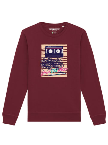 wat? Apparel Sweatshirt Good Old Mess in Weinrot
