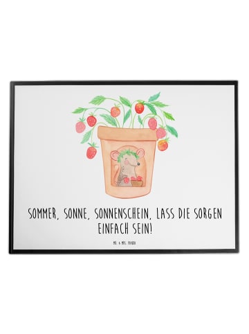 Mr. & Mrs. Panda Schreibtischunterlage Sommerfreude mit Spruch in Weiß