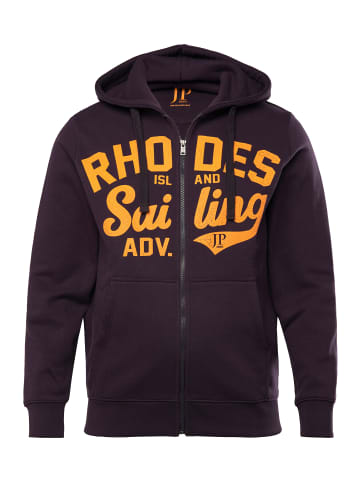 JP1880 Sweatjacke in dunkel violett