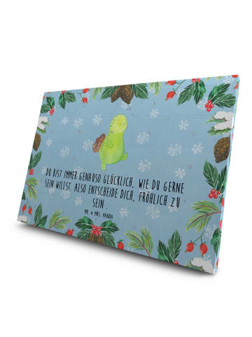 Mr. & Mrs. Panda Adventskalender Schildkröte Pfeifen mit Spruch in Eisblau
