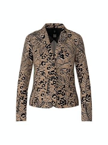 MARC CAIN Jerseyblazer mit floralem Print in Braun