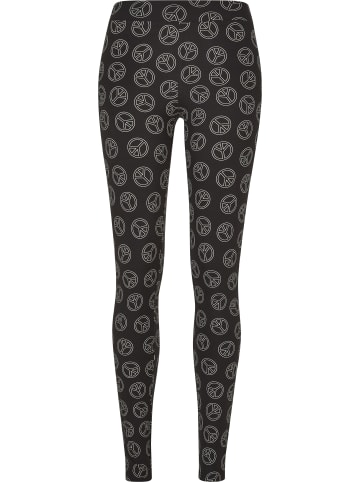 Urban Classics Urban Classics Damen Ladies Soft AOP Leggings in blackpeace