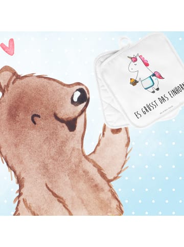 Mr. & Mrs. Panda Topflappen Einhorn Muffin mit Spruch in Weiß