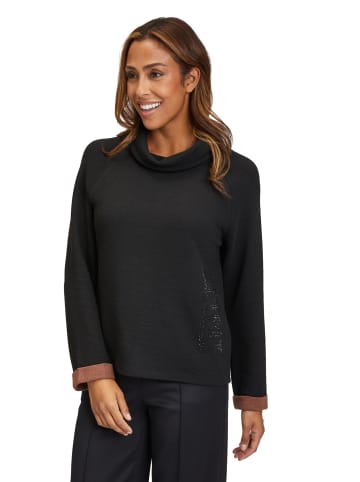 Betty Barclay Sweatshirt mit hohem Kragen in Schwarz/Braun