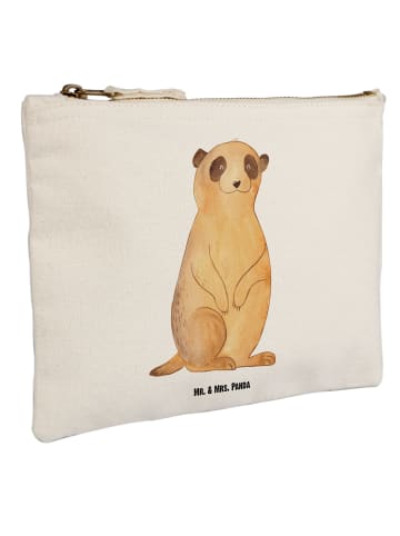 Mr. & Mrs. Panda Kosmetiktasche Erdmännchen ohne Spruch in Weiß