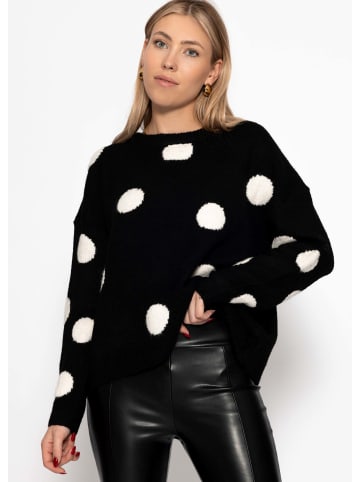 SASSYCLASSY Pullover mit Dots in Schwarz