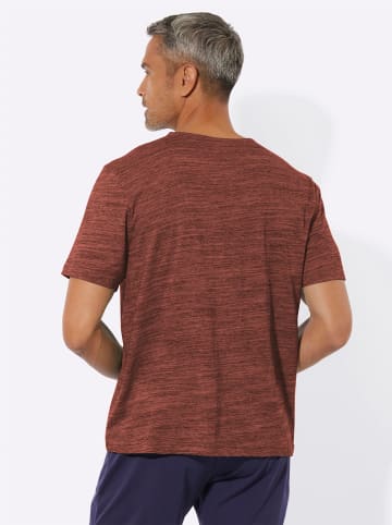 Sieh an! Schlafanzugshirt in rotbraun-meliert