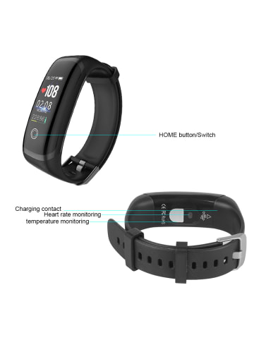 Multifunktionale GPS-Uhr in Schwarz