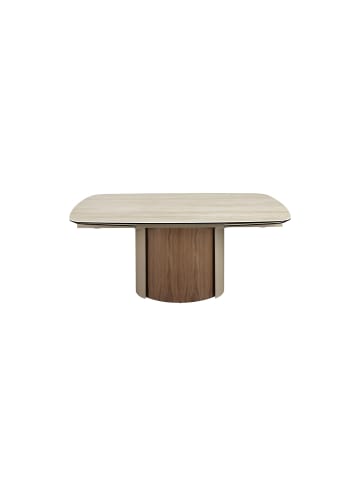 Angel Cerdá Ausziehbarer Esstisch 1162 in Sand/Walnuss – (B)180 x (T)100 x (H)76 cm