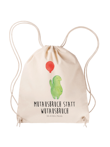 Mr. & Mrs. Panda Tasche Schildkröte Luftballon mit Spruch in Creme