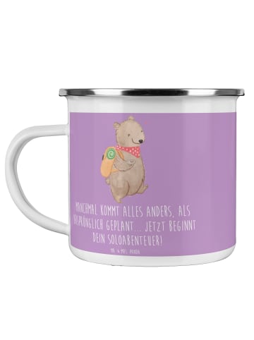 Mr. & Mrs. Panda becher emaille Scheidung Soloabenteuer mit Spruch in Lavendeltraum