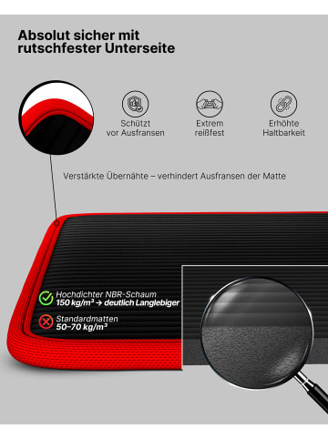 Neolymp Fitnessmatte "FM320" in Schwarz, 183x80 cm